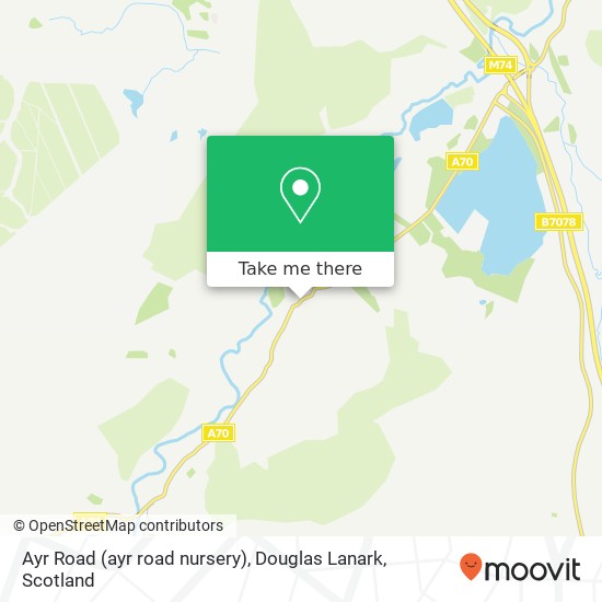 Ayr Road (ayr road nursery), Douglas Lanark map