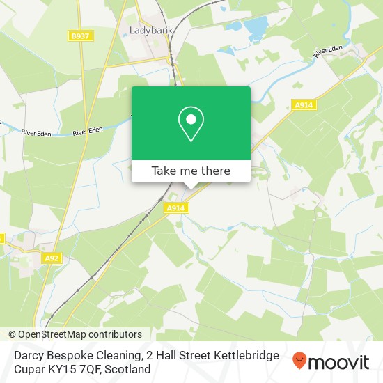 Darcy Bespoke Cleaning, 2 Hall Street Kettlebridge Cupar KY15 7QF map