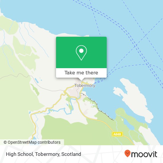 High School, Tobermory map