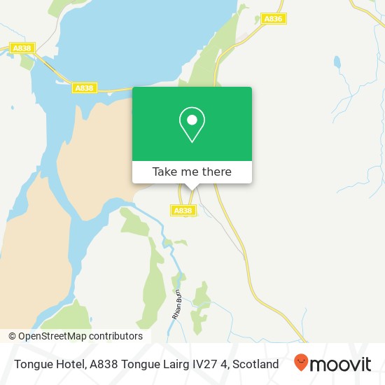 Tongue Hotel, A838 Tongue Lairg IV27 4 map