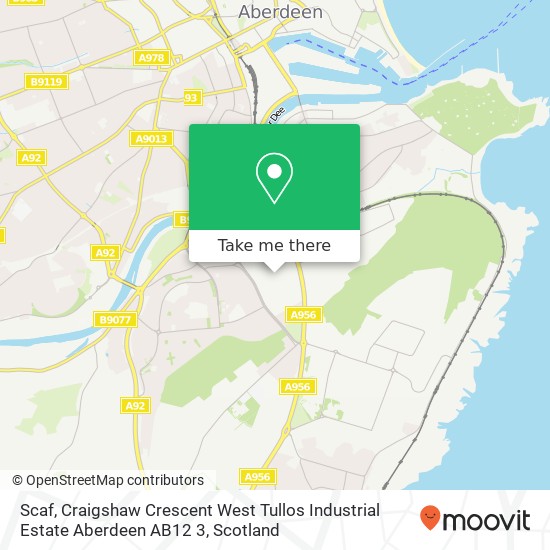 Scaf, Craigshaw Crescent West Tullos Industrial Estate Aberdeen AB12 3 map