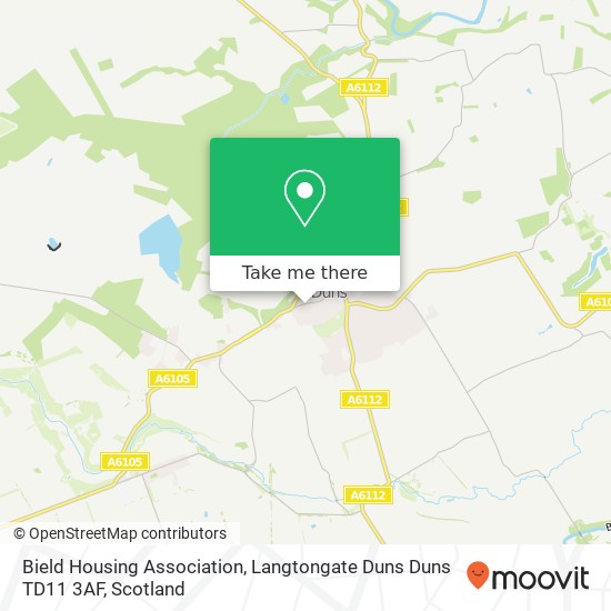 Bield Housing Association, Langtongate Duns Duns TD11 3AF map