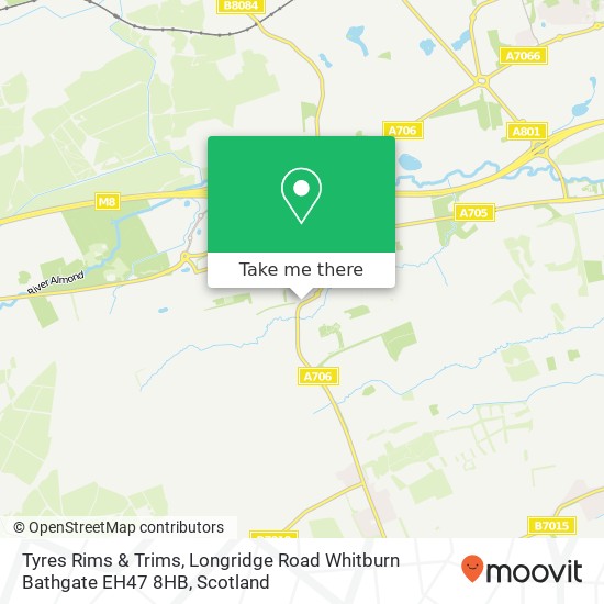 Tyres Rims & Trims, Longridge Road Whitburn Bathgate EH47 8HB map