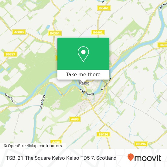 TSB, 21 The Square Kelso Kelso TD5 7 map