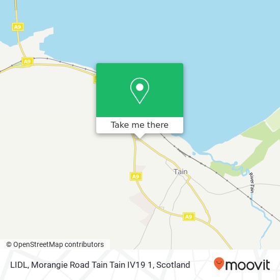 LIDL, Morangie Road Tain Tain IV19 1 map