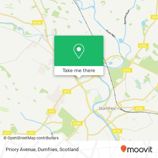Priory Avenue, Dumfries map