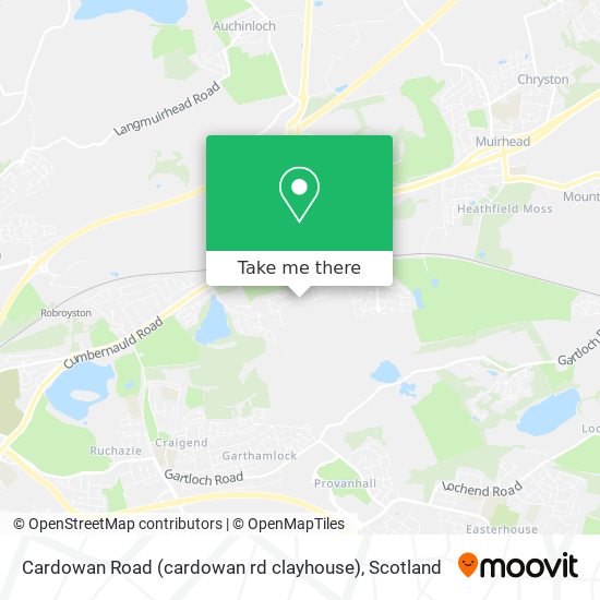Cardowan Road (cardowan rd clayhouse) map