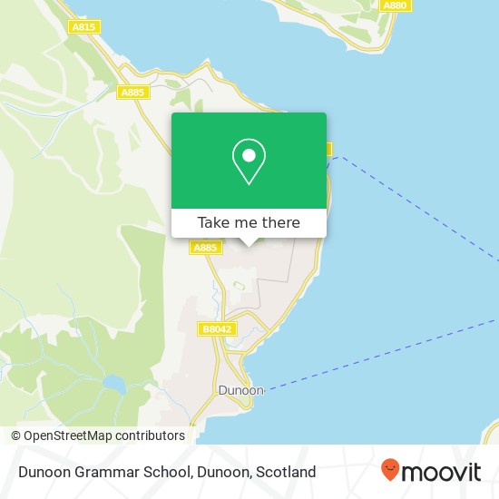 Dunoon Grammar School, Dunoon map