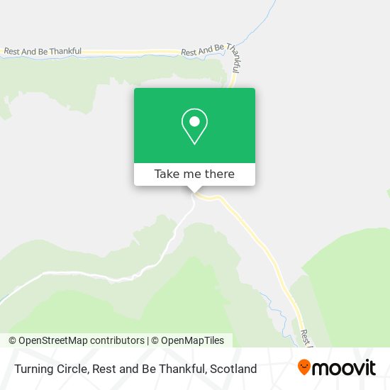 Turning Circle, Rest and Be Thankful map
