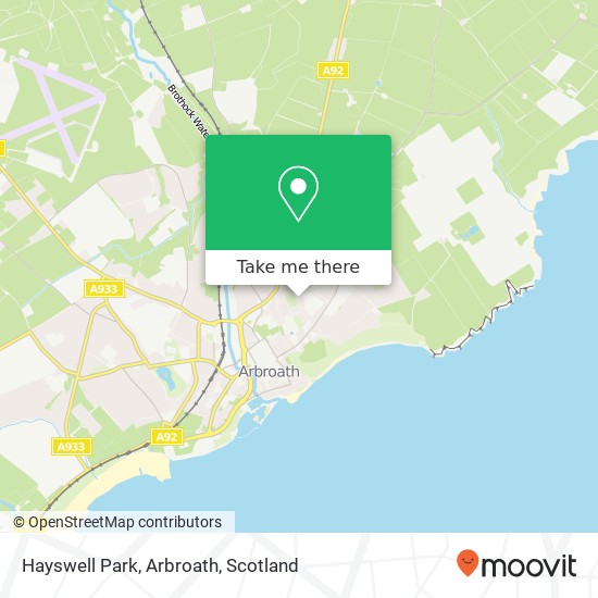 Hayswell Park, Arbroath map