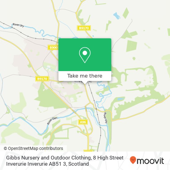 Gibbs Nursery and Outdoor Clothing, 8 High Street Inverurie Inverurie AB51 3 map