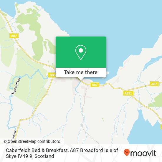 Caberfeidh Bed & Breakfast, A87 Broadford Isle of Skye IV49 9 map