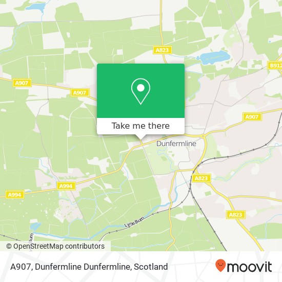 A907, Dunfermline Dunfermline map