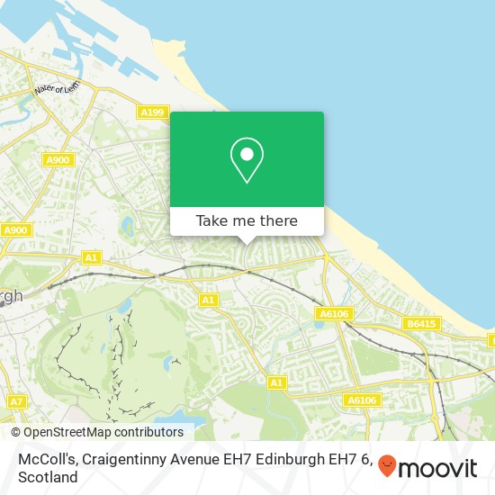 McColl's, Craigentinny Avenue EH7 Edinburgh EH7 6 map