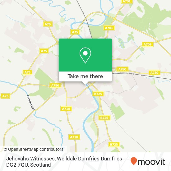 Jehovah's Witnesses, Welldale Dumfries Dumfries DG2 7QU map