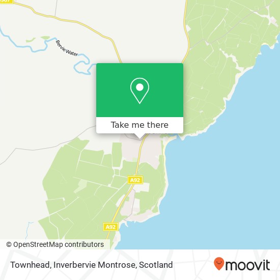 Townhead, Inverbervie Montrose map