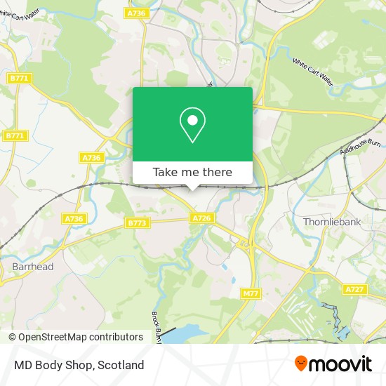 MD Body Shop map