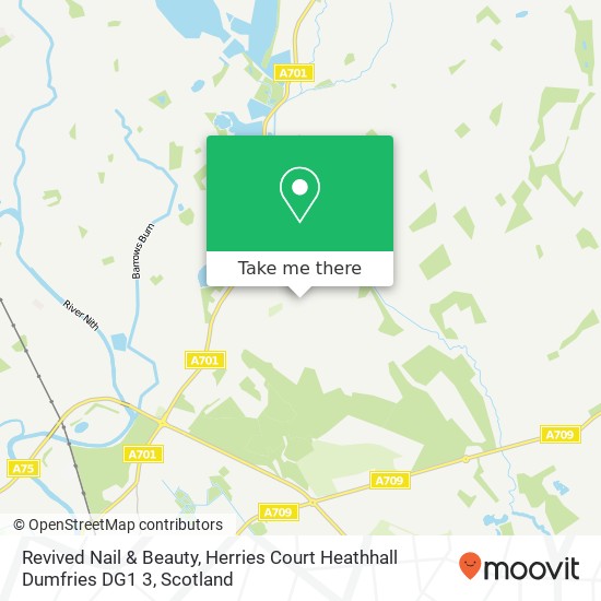 Revived Nail & Beauty, Herries Court Heathhall Dumfries DG1 3 map