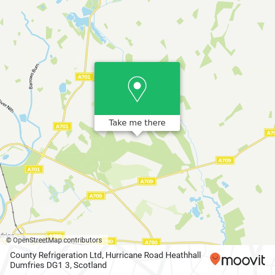 County Refrigeration Ltd, Hurricane Road Heathhall Dumfries DG1 3 map