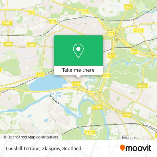 Lusshill Terrace, Glasgow map