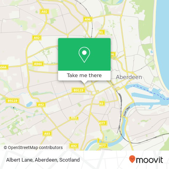 Albert Lane, Aberdeen map