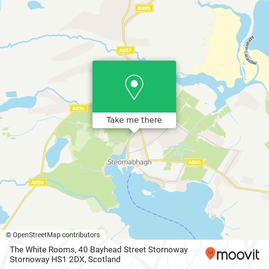 The White Rooms, 40 Bayhead Street Stornoway Stornoway HS1 2DX map