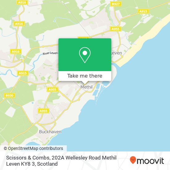 Scissors & Combs, 202A Wellesley Road Methil Leven KY8 3 map