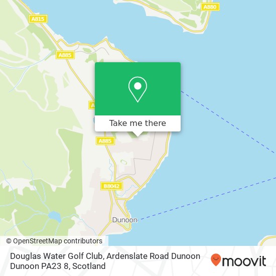 Douglas Water Golf Club, Ardenslate Road Dunoon Dunoon PA23 8 map