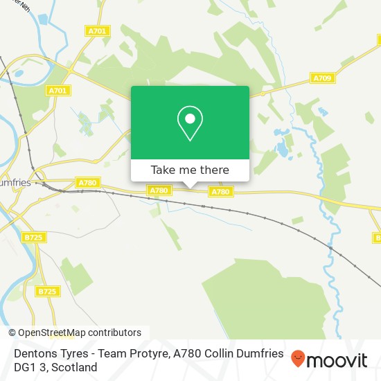 Dentons Tyres - Team Protyre, A780 Collin Dumfries DG1 3 map
