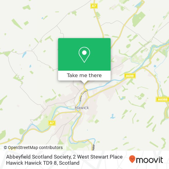 Abbeyfield Scotland Society, 2 West Stewart Place Hawick Hawick TD9 8 map