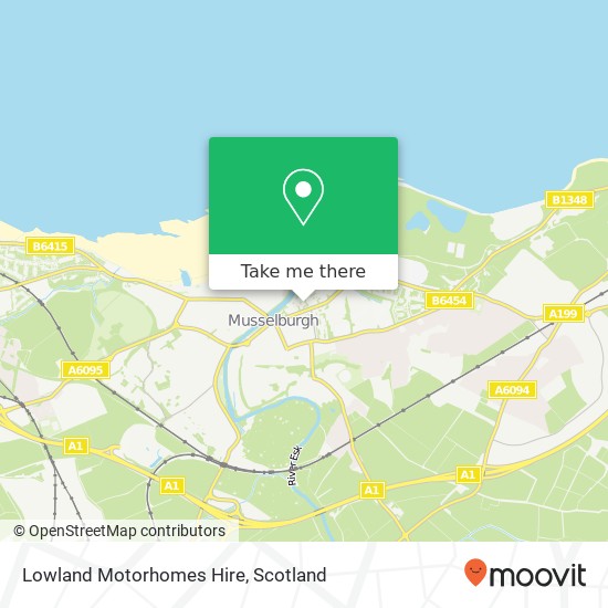 Lowland Motorhomes Hire map