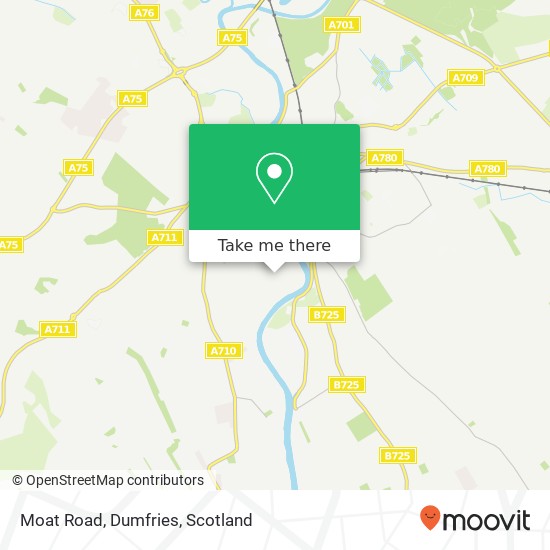 Moat Road, Dumfries map