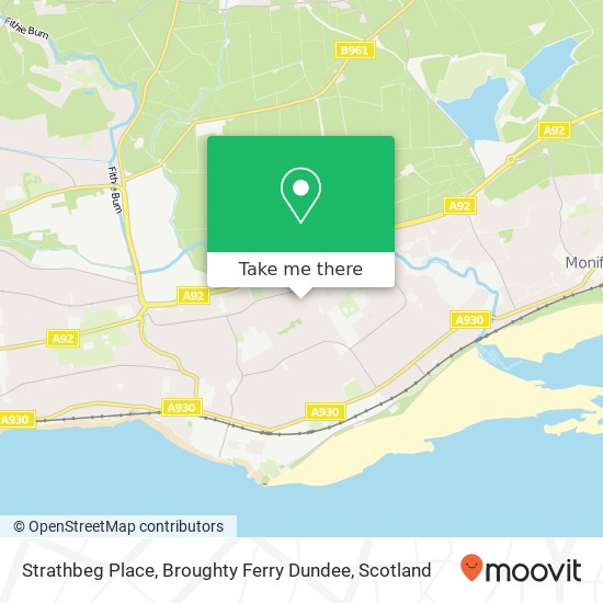 Strathbeg Place, Broughty Ferry Dundee map