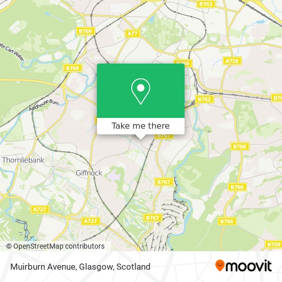 Muirburn Avenue, Glasgow map