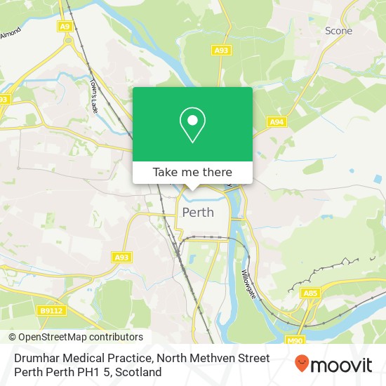 Drumhar Medical Practice, North Methven Street Perth Perth PH1 5 map