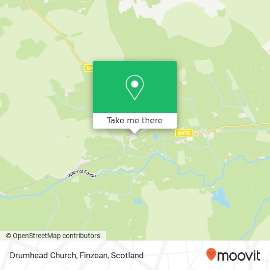 Drumhead Church, Finzean map