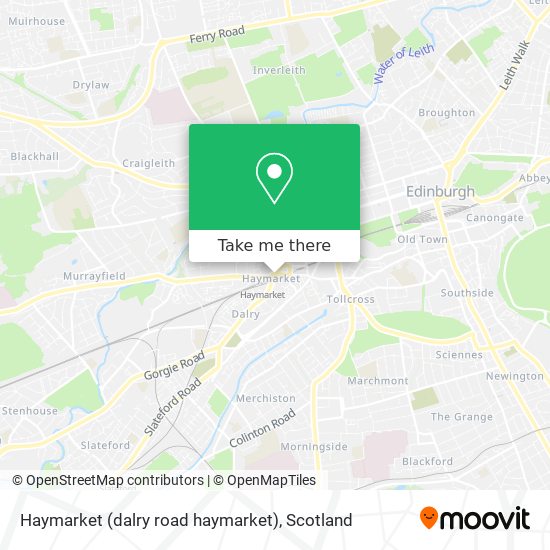 Haymarket (dalry road haymarket) map