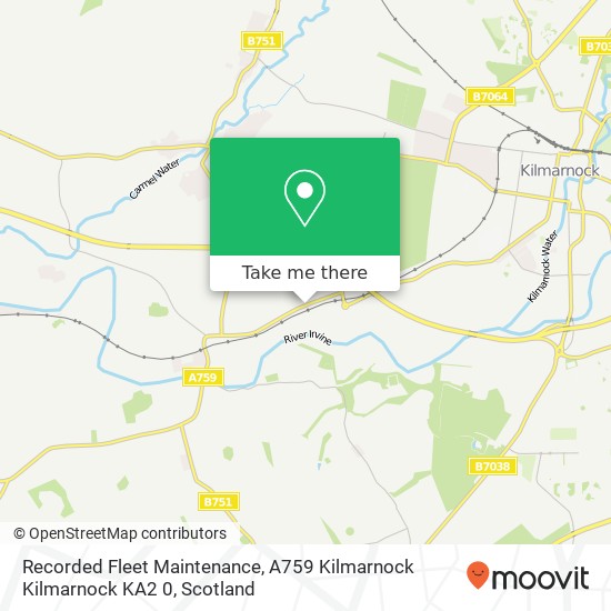 Recorded Fleet Maintenance, A759 Kilmarnock Kilmarnock KA2 0 map