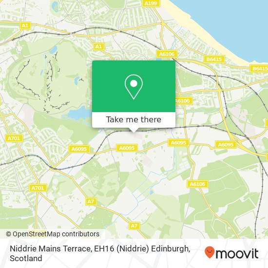 Niddrie Mains Terrace, EH16 (Niddrie) Edinburgh map