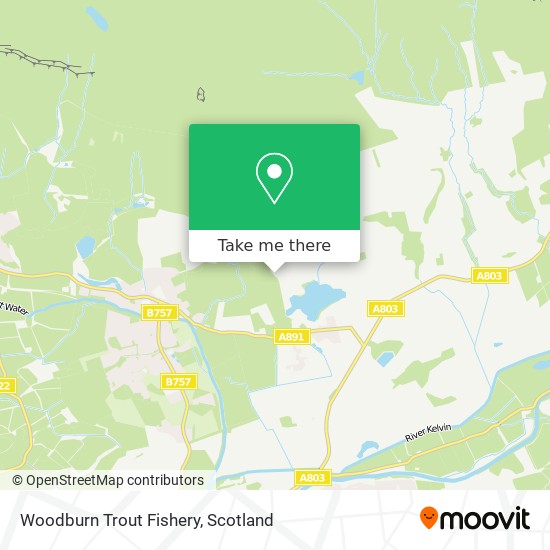 Woodburn Trout Fishery map