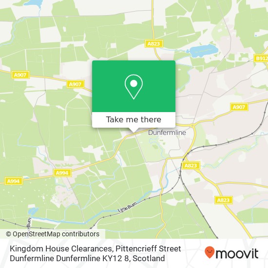 Kingdom House Clearances, Pittencrieff Street Dunfermline Dunfermline KY12 8 map