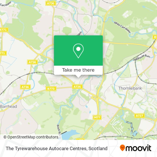 The Tyrewarehouse Autocare Centres map