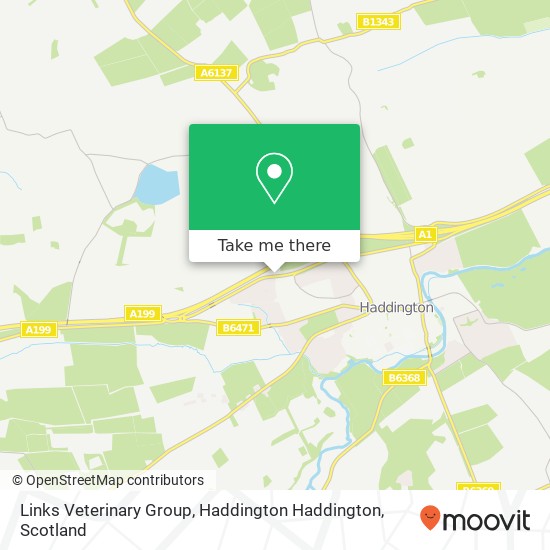 Links Veterinary Group, Haddington Haddington map