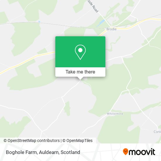 Boghole Farm, Auldearn map