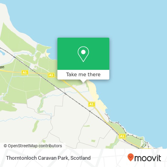 Thorntonloch Caravan Park, Thorntonloch Dunbar Dunbar EH42 1 map