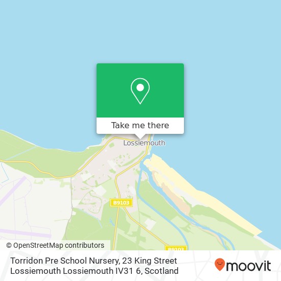 Torridon Pre School Nursery, 23 King Street Lossiemouth Lossiemouth IV31 6 map