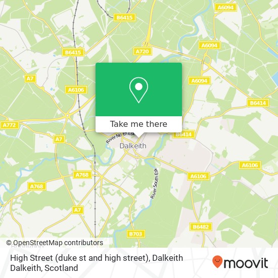 High Street (duke st and high street), Dalkeith Dalkeith map