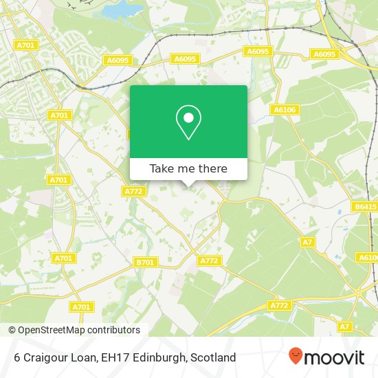 6 Craigour Loan, EH17 Edinburgh map