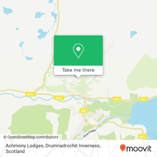 Achmony Lodges, Drumnadrochit Inverness map