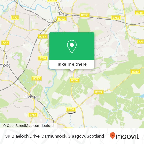 39 Blaeloch Drive, Carmunnock Glasgow map